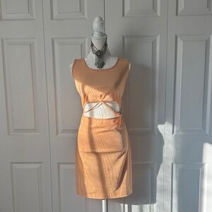 🩵Peach Mini Dress with Cut-Out